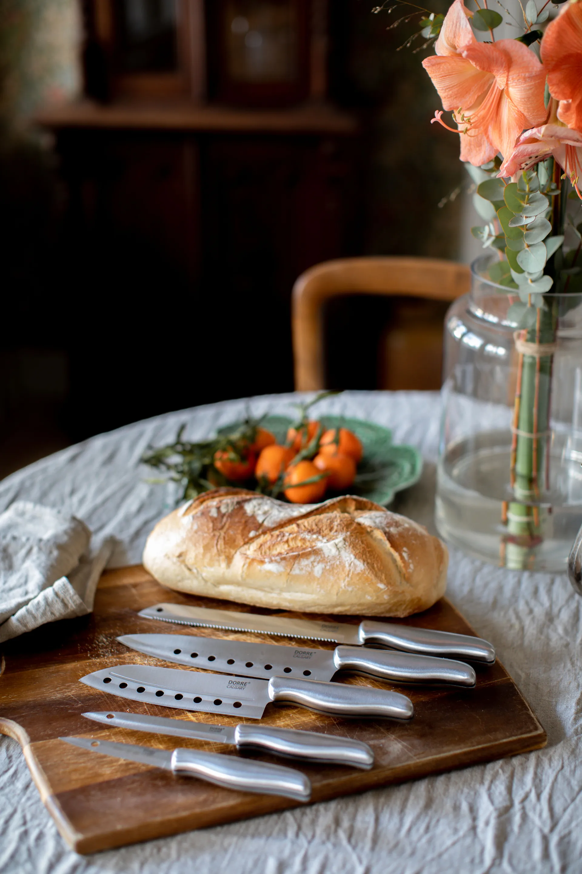 Set di coltelli Calgary 5 pezzi, Acciaio inossidabile Dorre