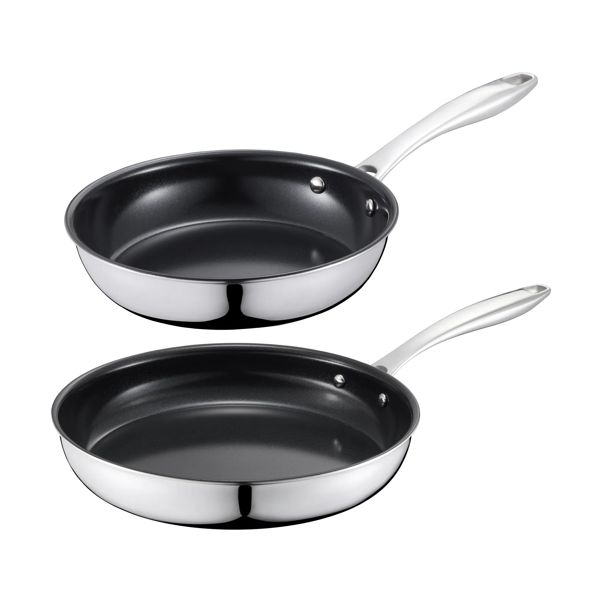Set di padelle Trivence, Rivestimento ceramico, 3 strati, 2 pezzi Dorre