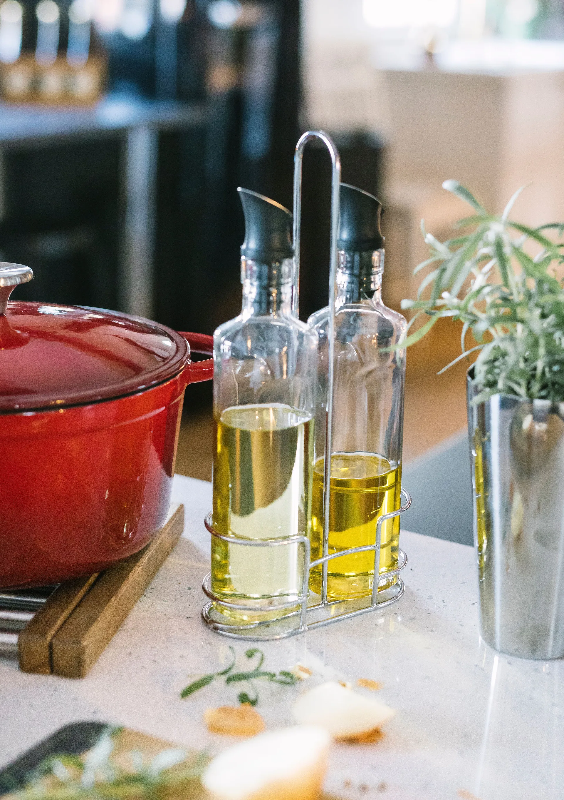 Set olio aceto Olive 35 cl, Vetro Dorre