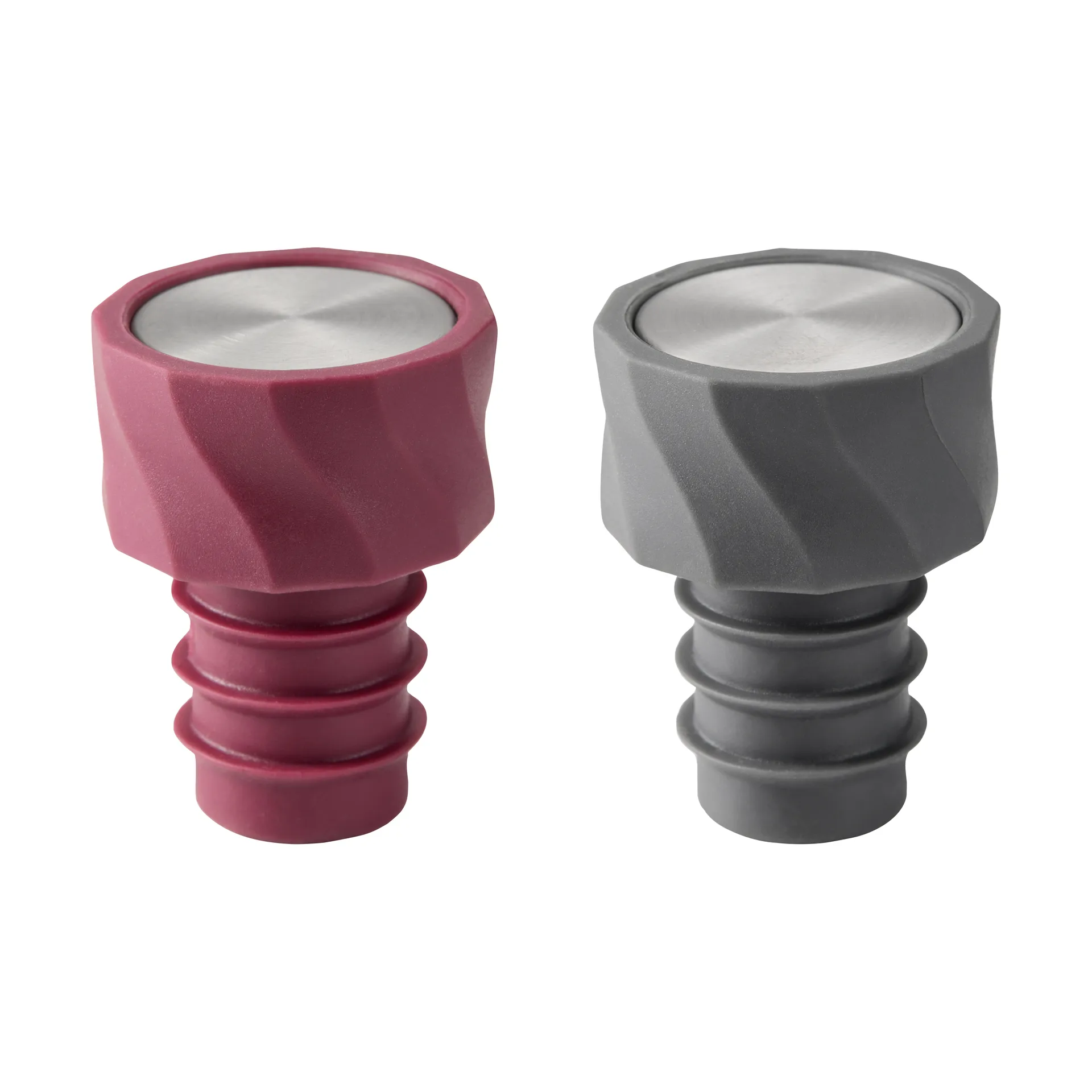 Sigillabottiglie Vivi 2 pezzi 4,5 cm, Nero-bordeaux Dorre