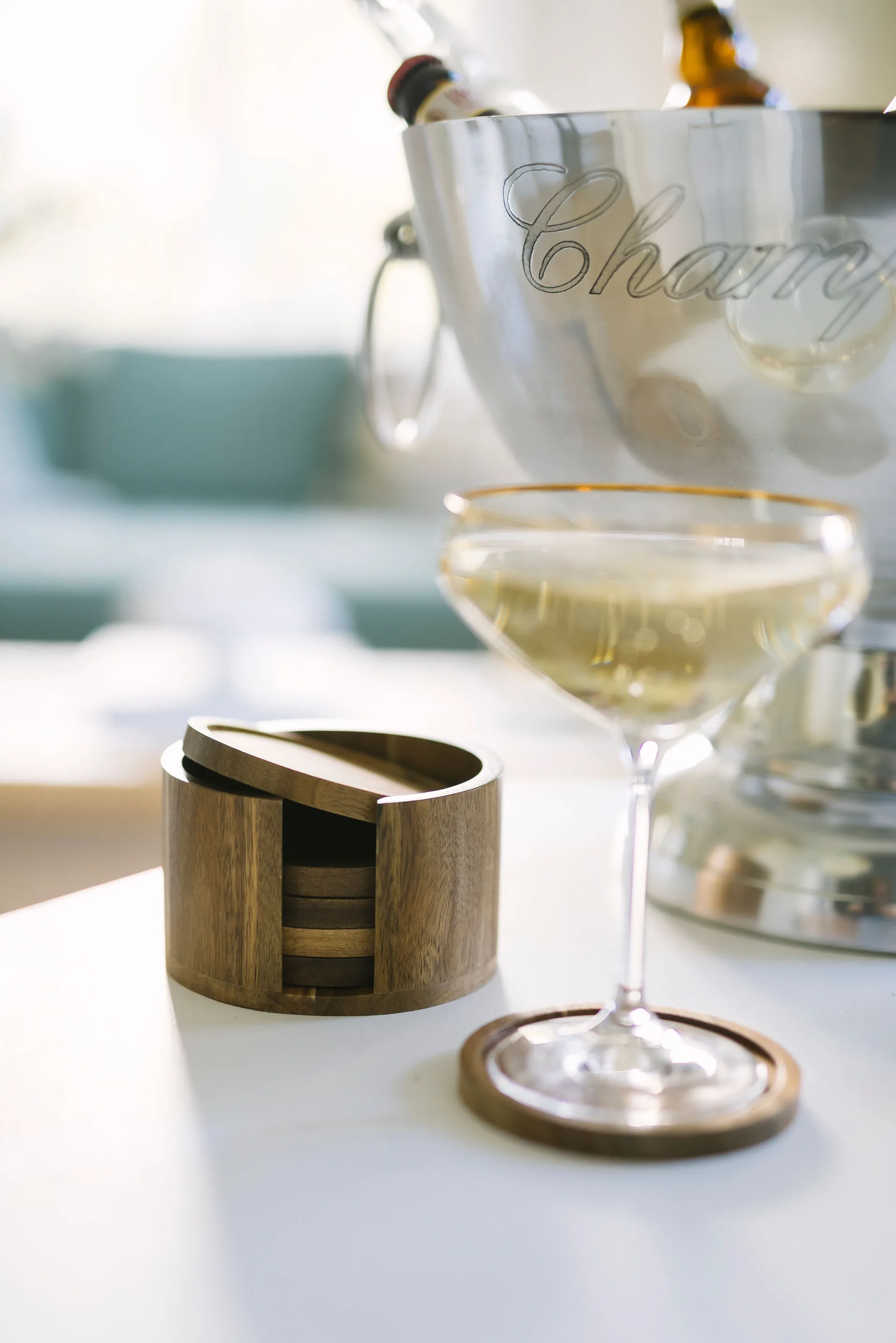 Sottobicchiere Gota Ø 10 cm confezione da 6, Acacia Dorre