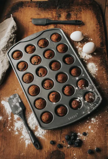 Stampo per muffin in acciaio al carbonio 24 cavità Karabo - 42,5×26×2,8 cm - Dorre