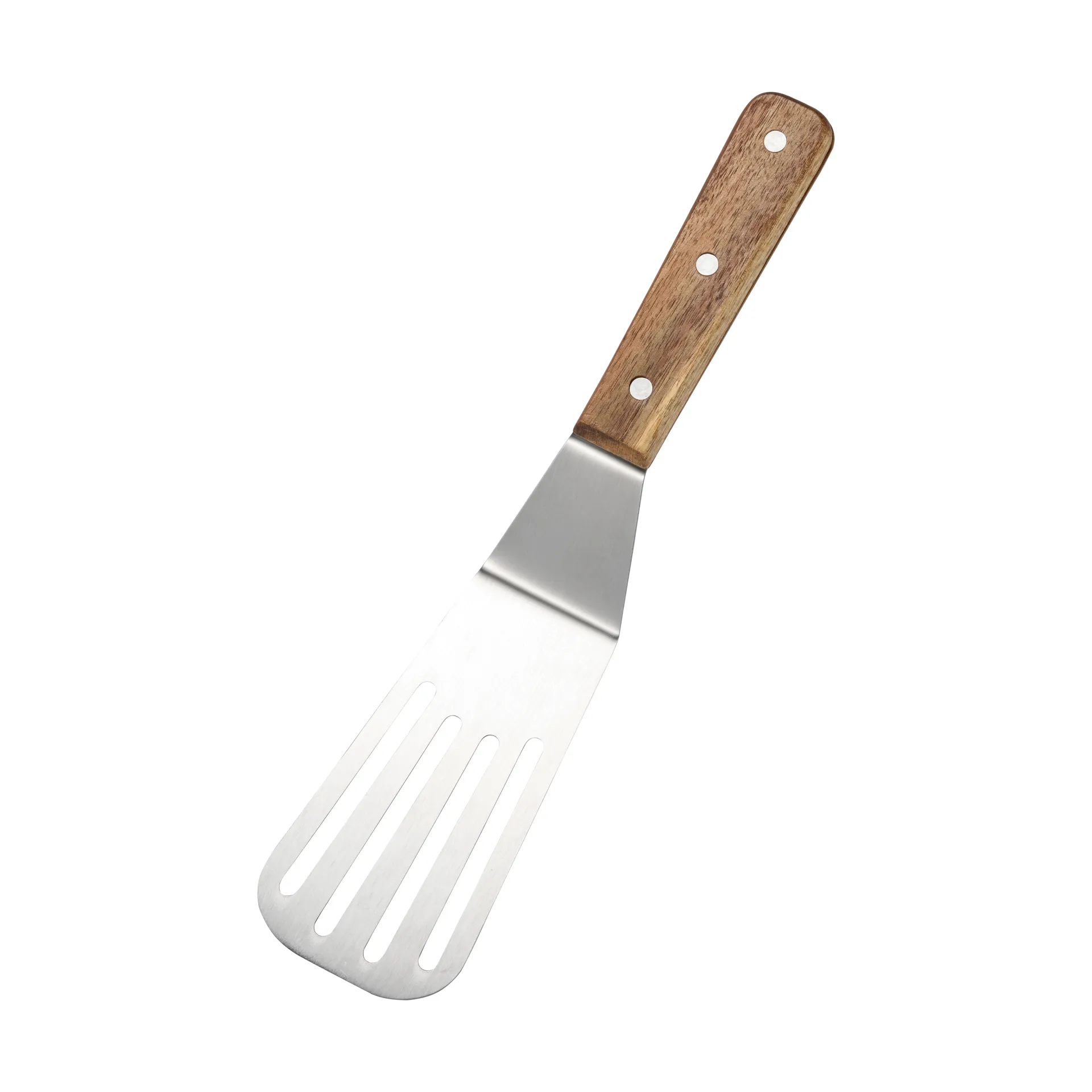 Steph spatola forata, Acciaio inox, legno di acacia, 28 cm Dorre
