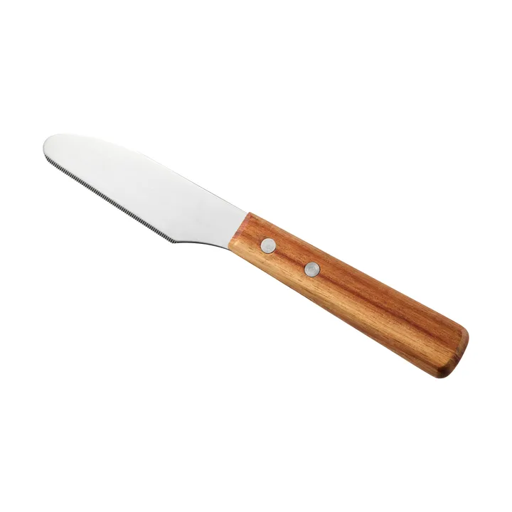 Sylvia coltello da burro - acciaio inox, manico in legno, 22 cm - Dorre