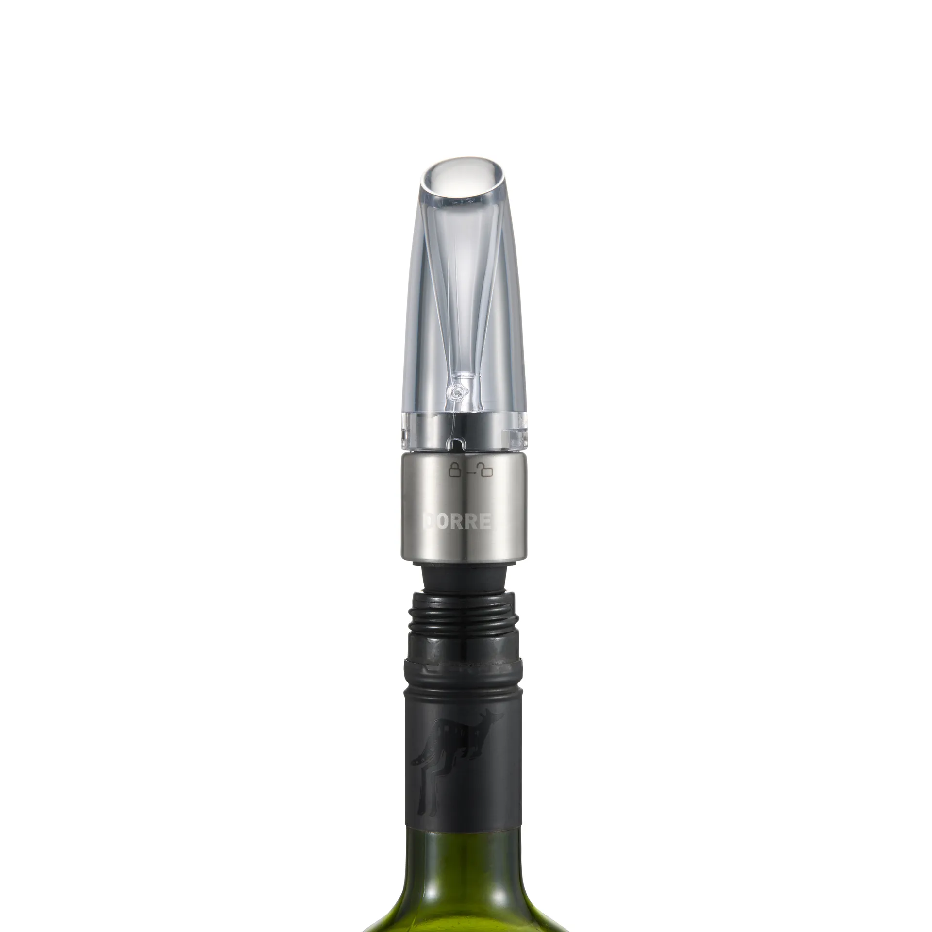 Verne aeratore per vino e tappo per vino, Nero Dorre