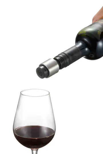 Verne aeratore per vino e tappo per vino - Nero - Dorre