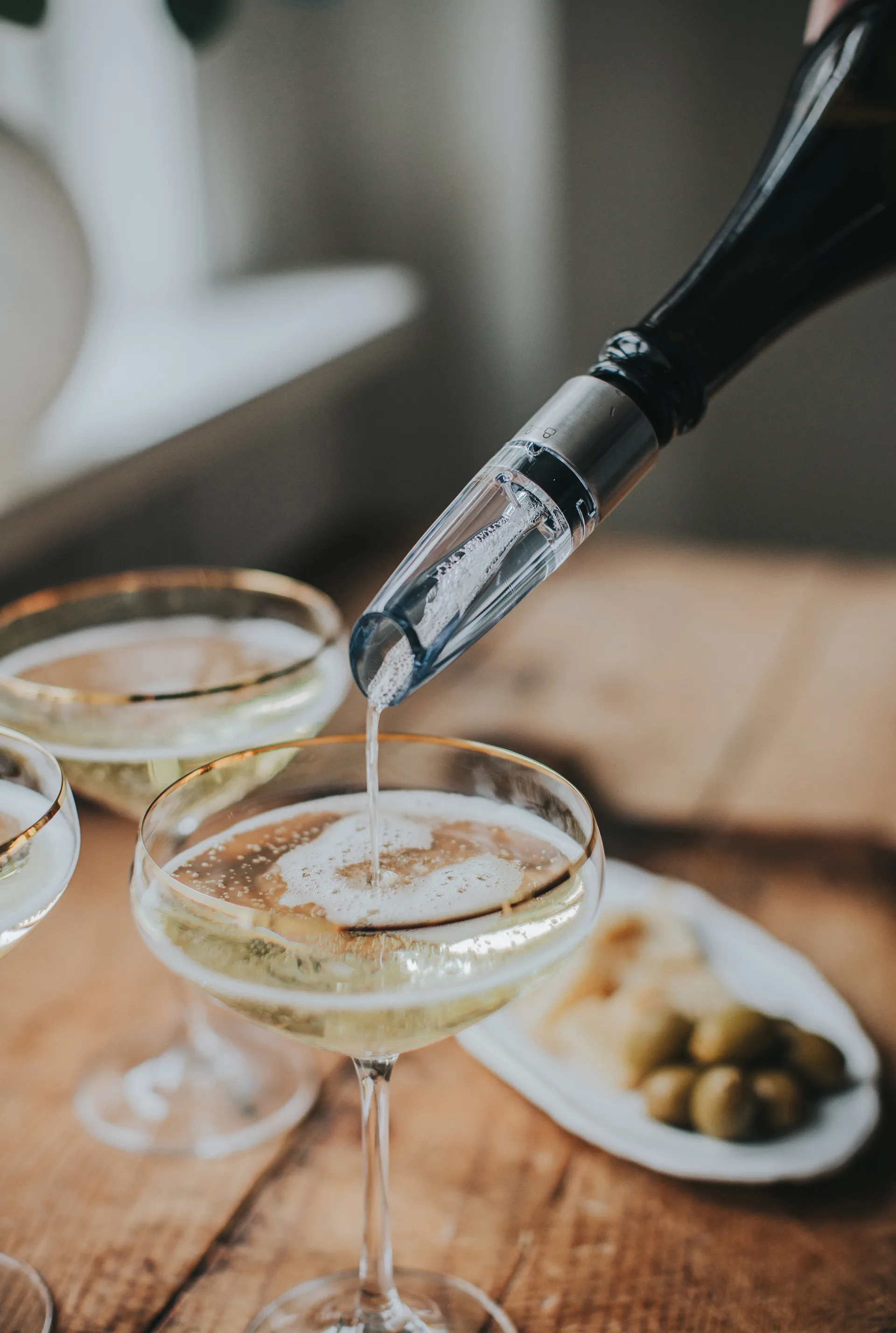 Verne aeratore per vino e tappo per vino, Nero Dorre