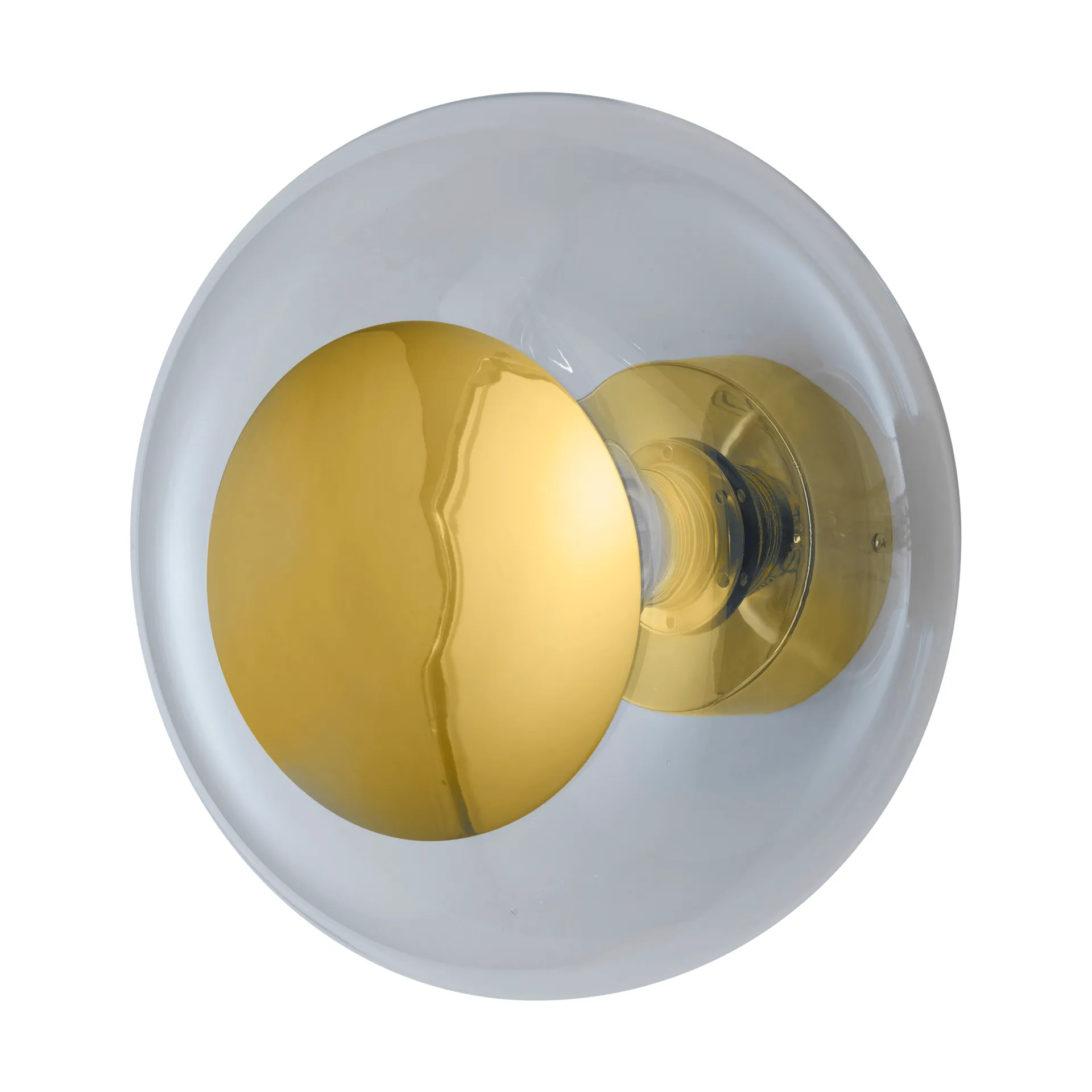 Horizon Surface applique, Trasparente-shiny gold, Ø29 cm EBB & FLOW