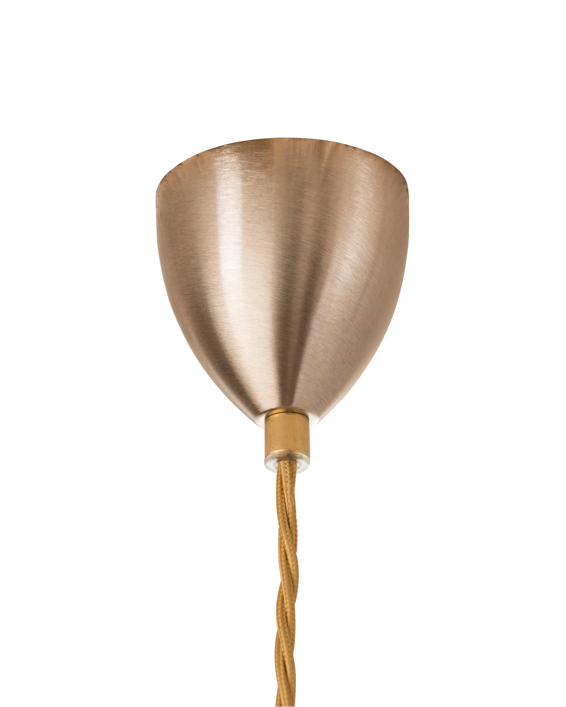 Lampada a sospensione Rowan L, Ø 28 cm, trasparente, cordoncino dorato EBB & FLOW