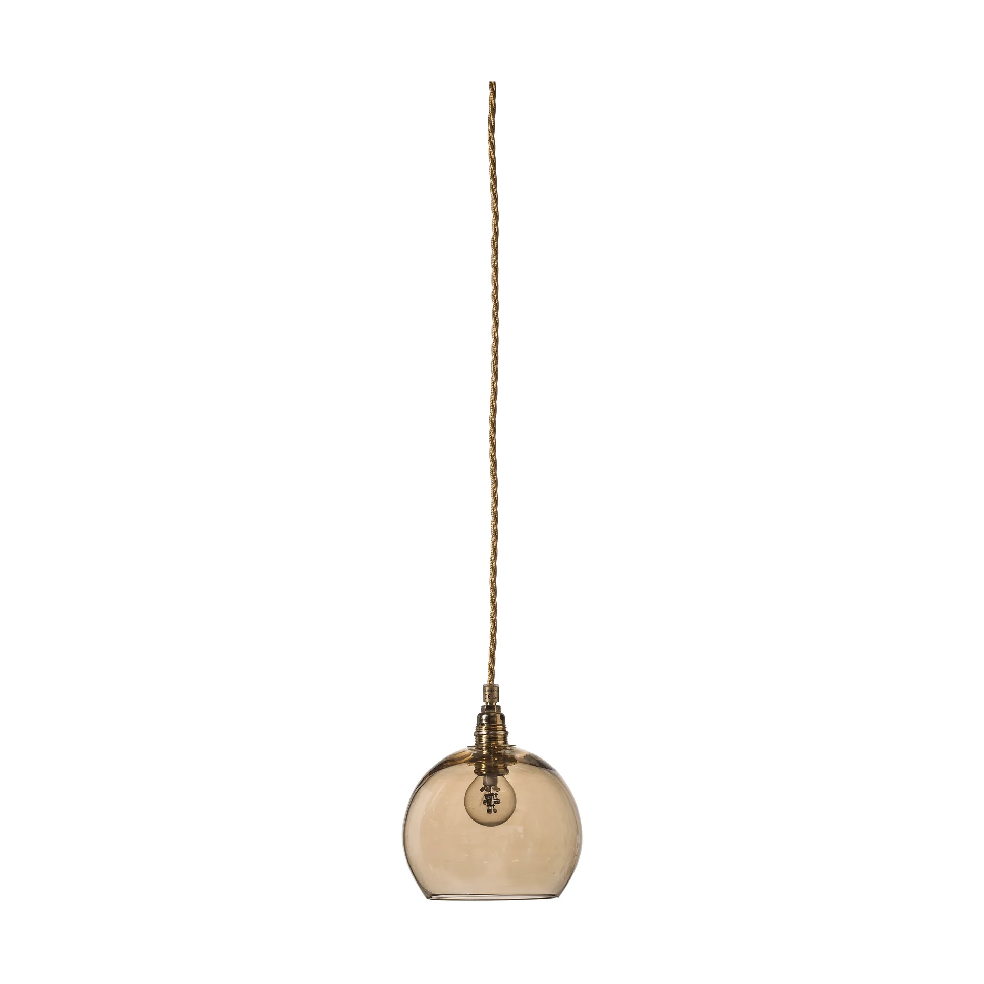 Lampada a sospensione Rowan S, Ø 15 cm, Fumo golden EBB & FLOW