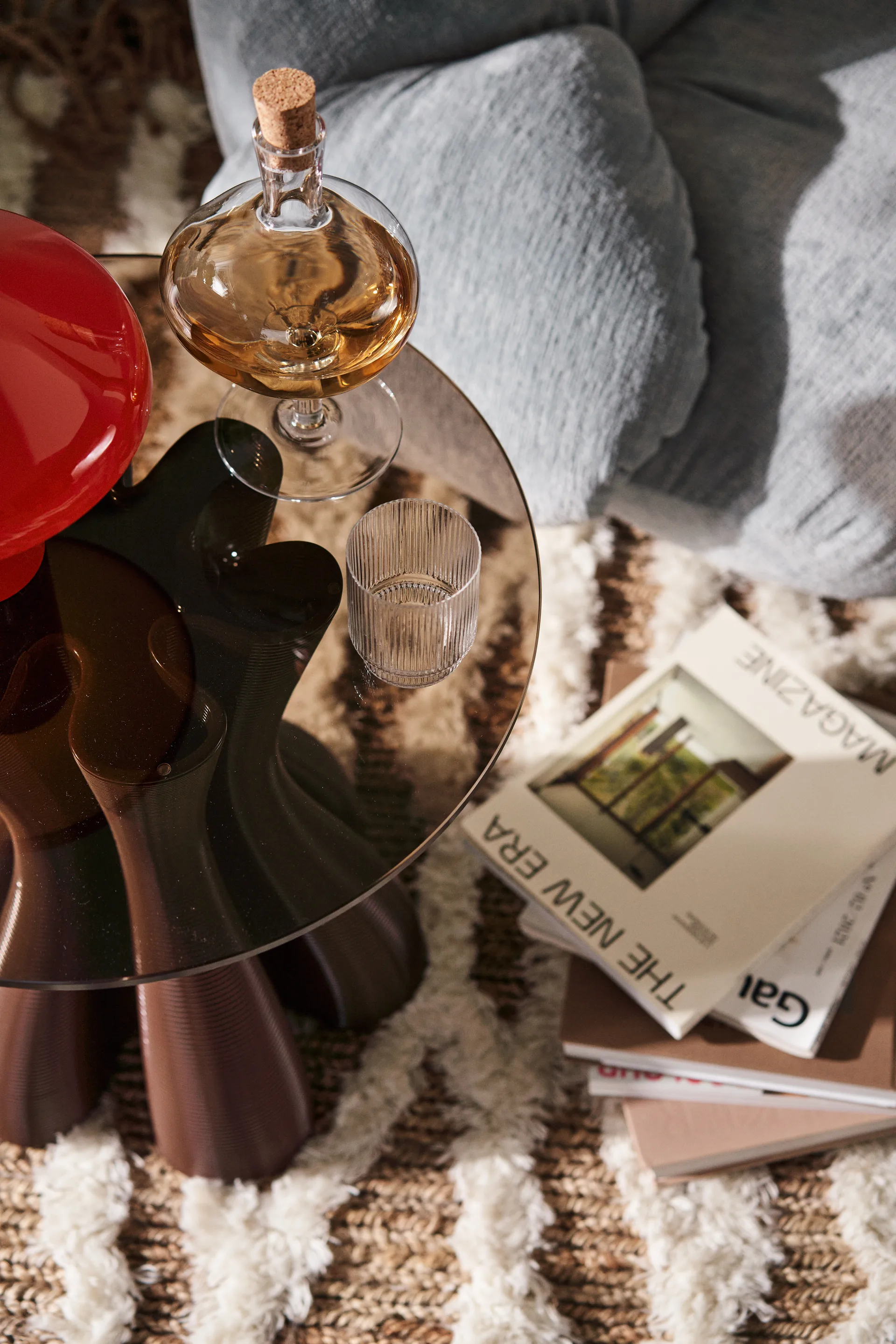 Tavolino Anemone Ø50 cm, Chocolate Ekbacken Studios