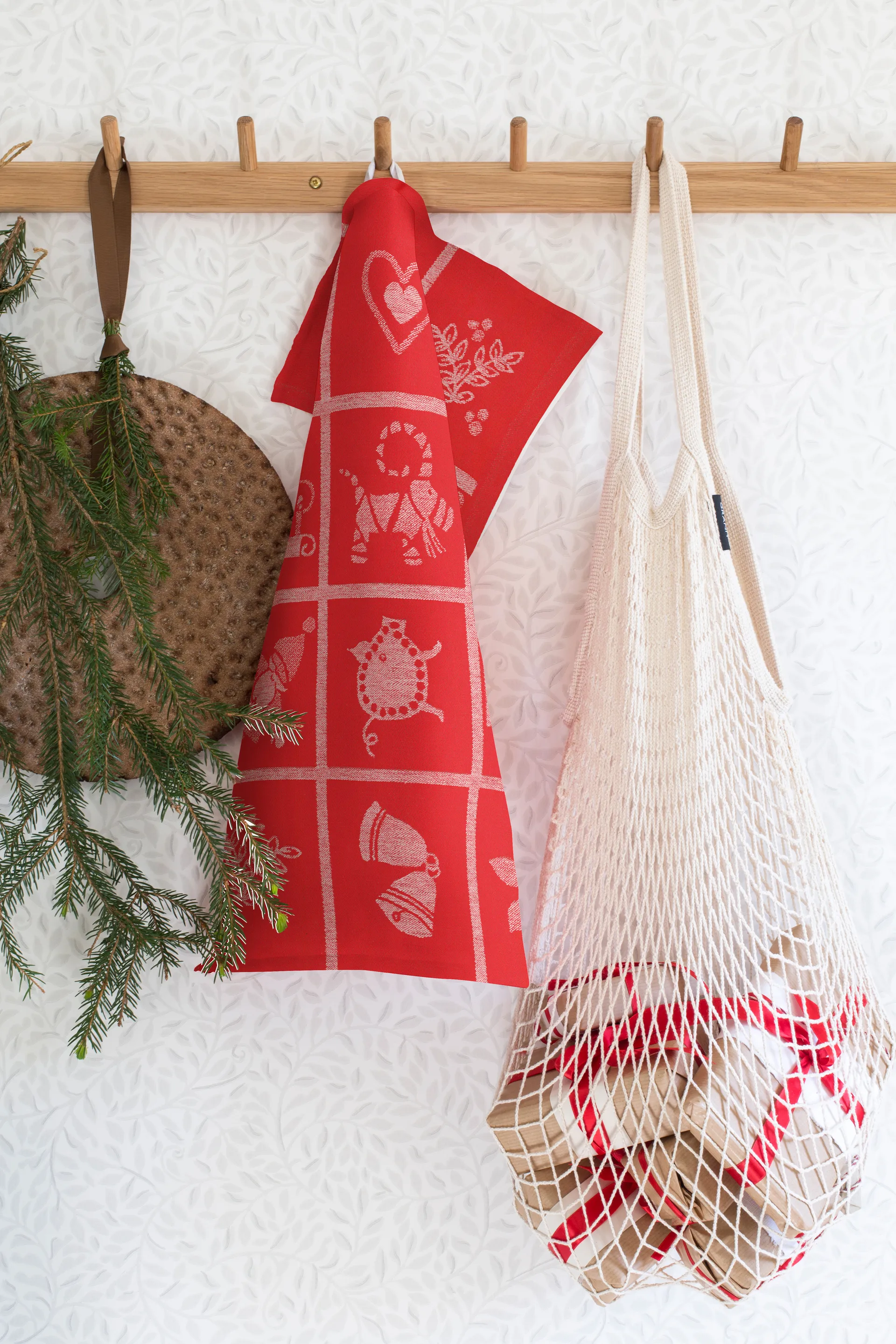 Asciugamano da cucina Adventruta 35x50 cm, Rosso Ekelund Linneväveri