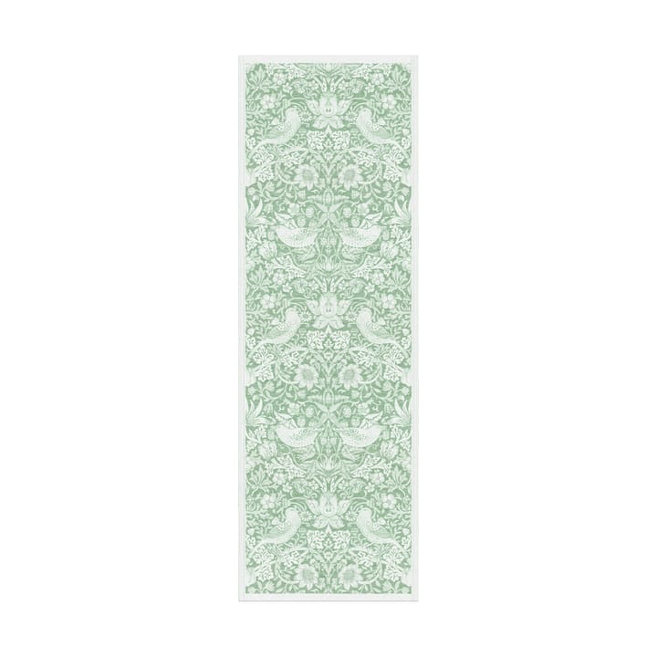 Centrotavola Strawberry Thief 50x150 cm - Verde - Ekelund Linneväveri