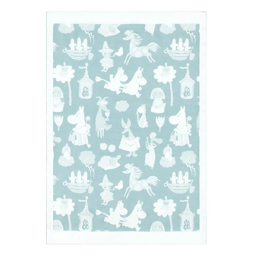 Coperta per bambini Moomin Valley , blu Ekelund Linneväveri