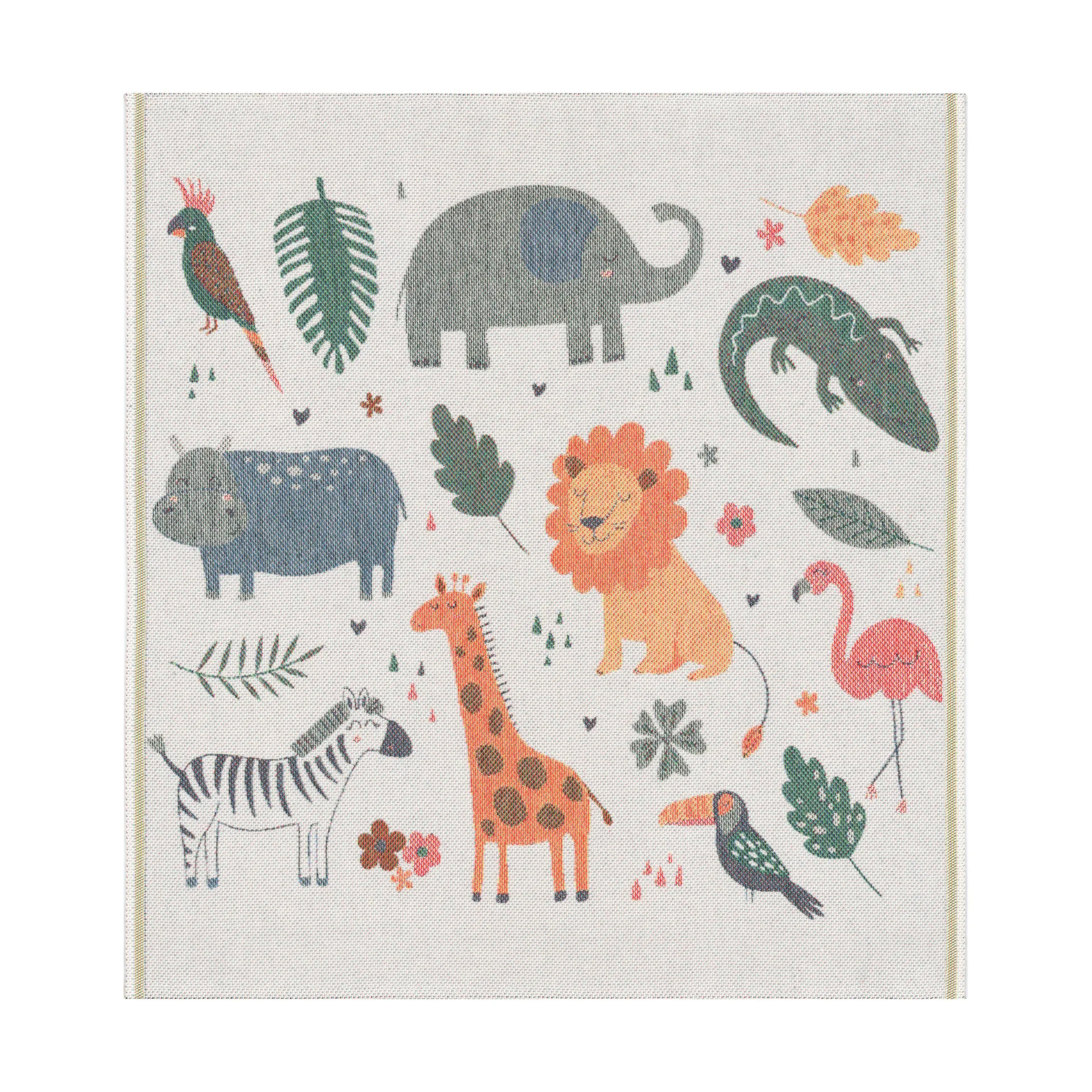 Coperta per neonati Djungeldjur 70x75 cm, Multi Ekelund Linneväveri