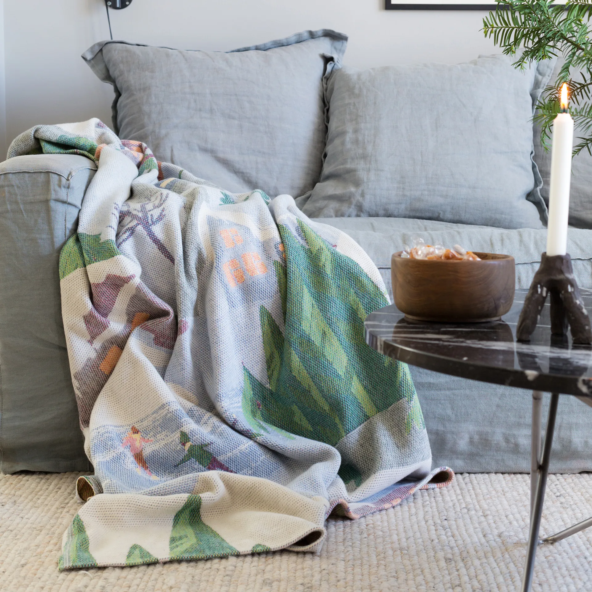 Coperta Vinterliv, 140x170 cm, Multicolore Ekelund Linneväveri