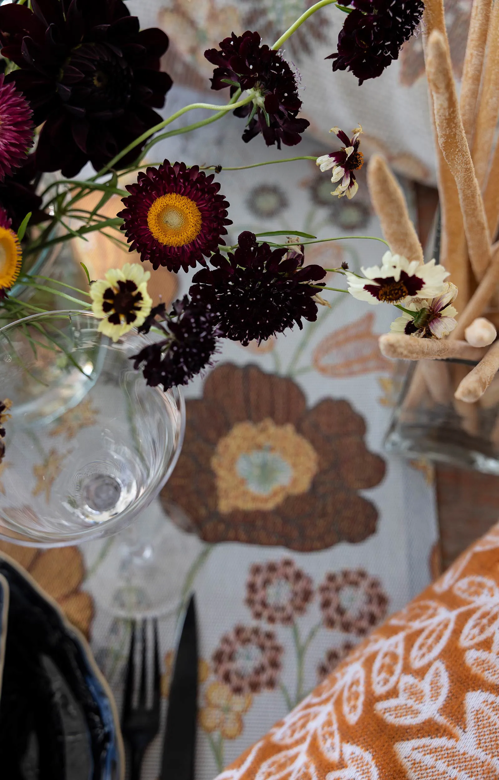 Copricuscino Kvällsblom 40x40 cm, Multi Ekelund Linneväveri