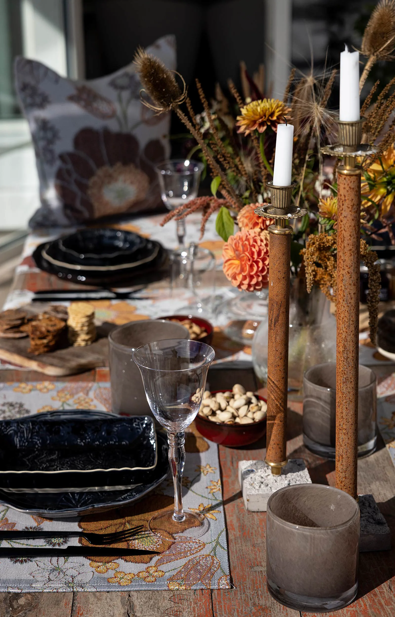 Copricuscino Kvällsblom 40x40 cm, Multi Ekelund Linneväveri