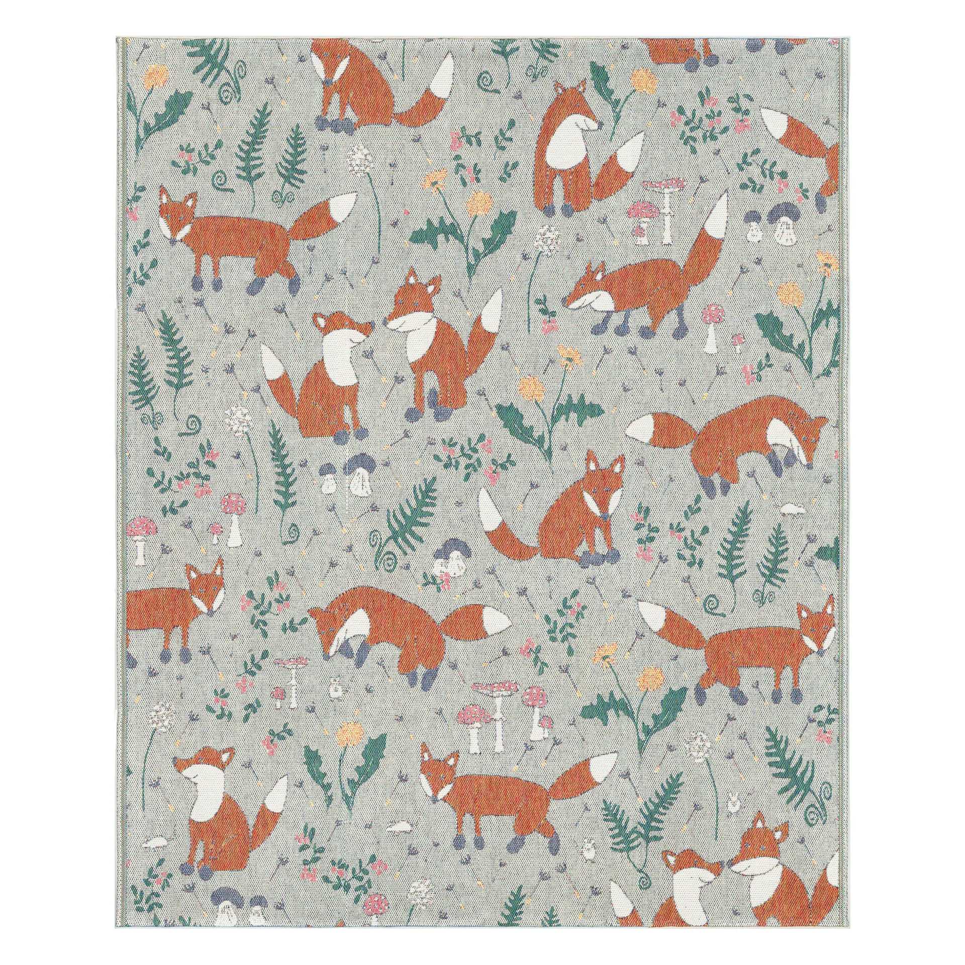 Plaid cotone Rävar 140x170 cm, multicolore Ekelund Linneväveri