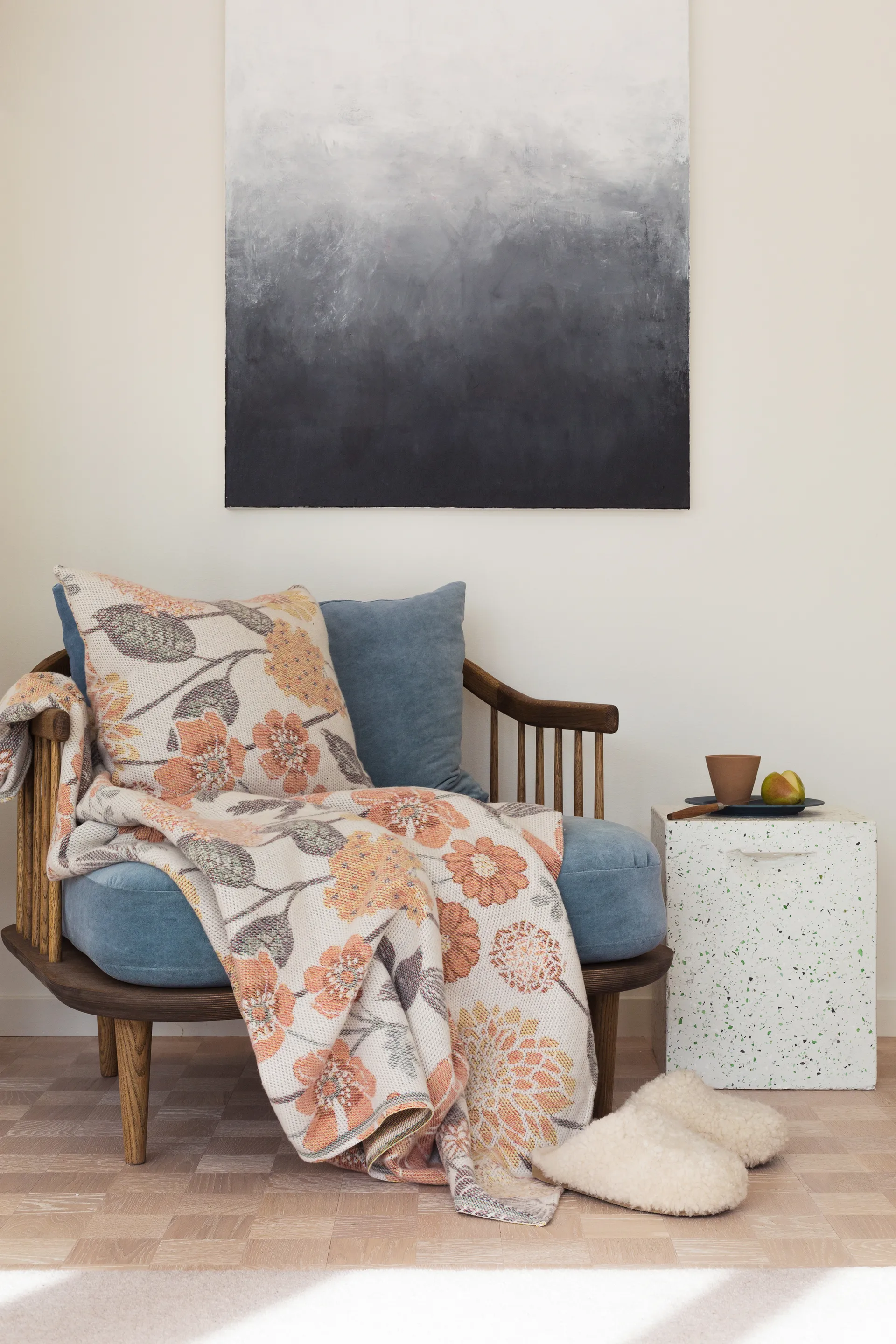 Plaid in cotone Bodum 140x170 cm, Arancione Ekelund Linneväveri