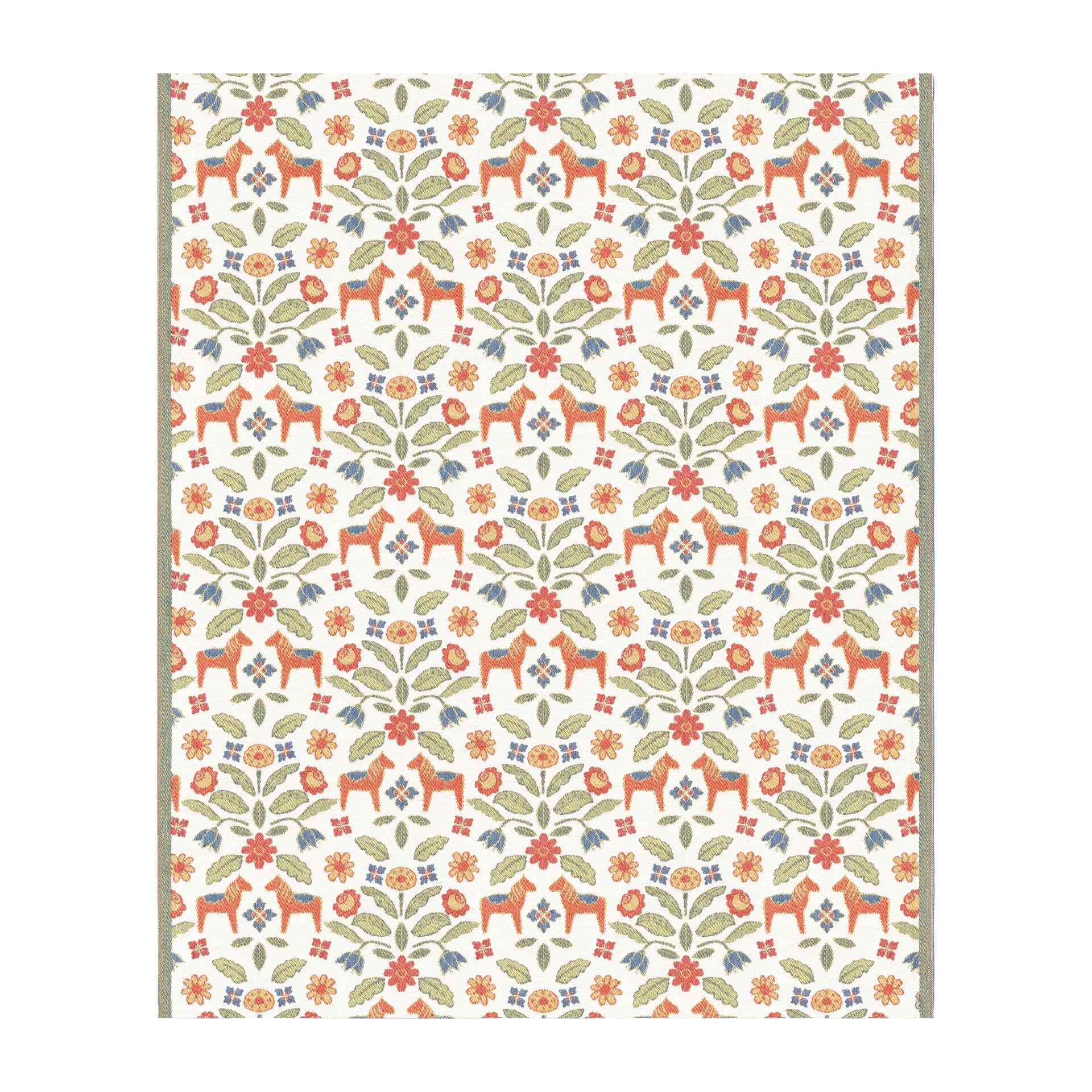 Plaid in cotone Kurbitsblom 140x170 cm, Multicolore Ekelund Linneväveri