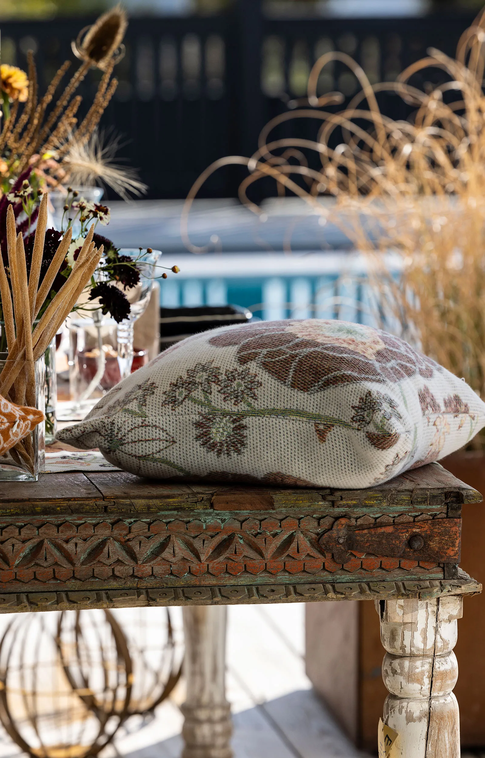 Plaid Kärleken 140x170 cm, Multi Ekelund Linneväveri