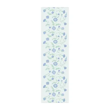Runner Blå blom - 35x120 cm - Ekelund Linneväveri