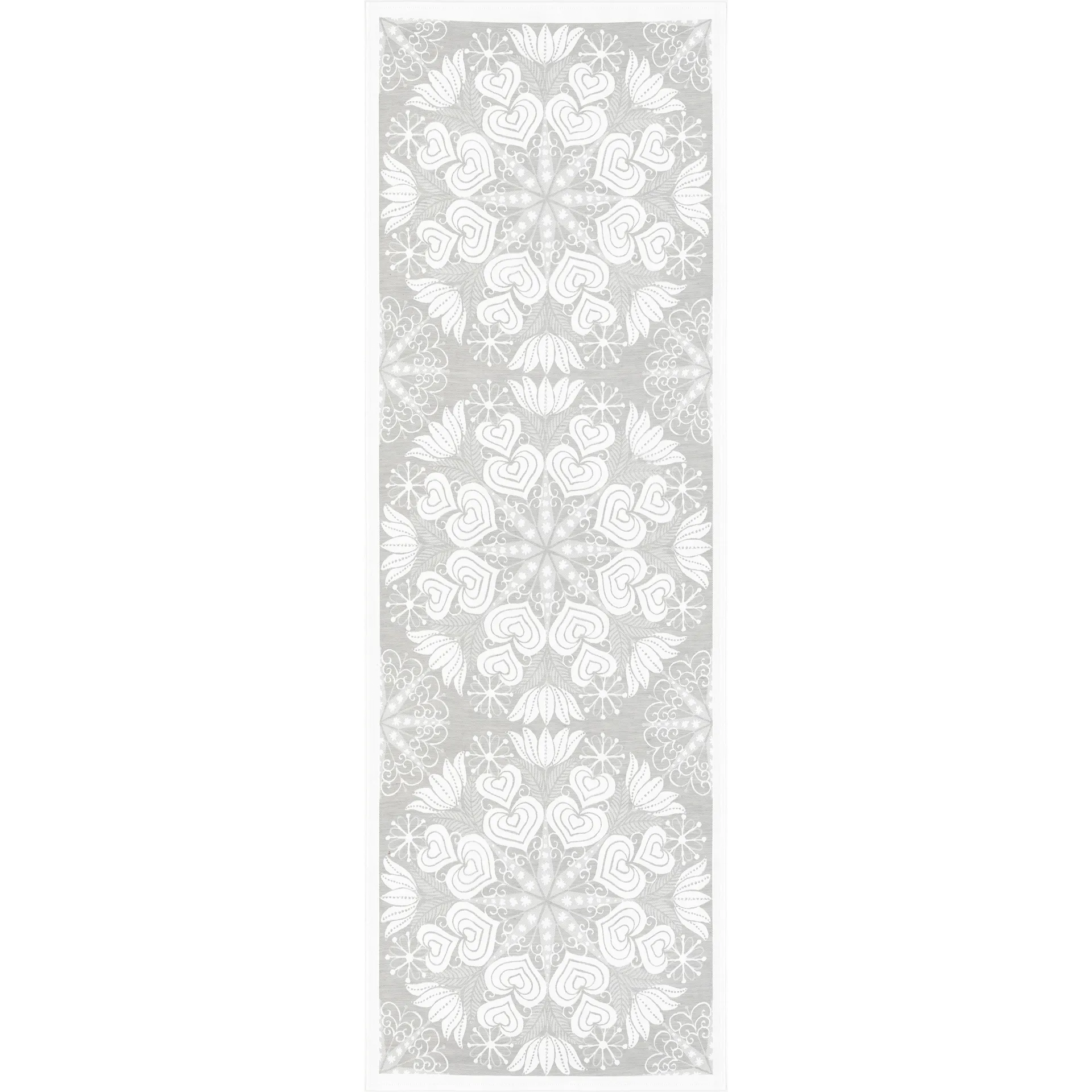 Runner da tavolo Hjärtbo, 50x150 cm, Grigio Ekelund Linneväveri