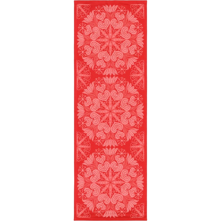 Runner da tavolo Hjärtbo, 50x150 cm - Rosso - Ekelund Linneväveri