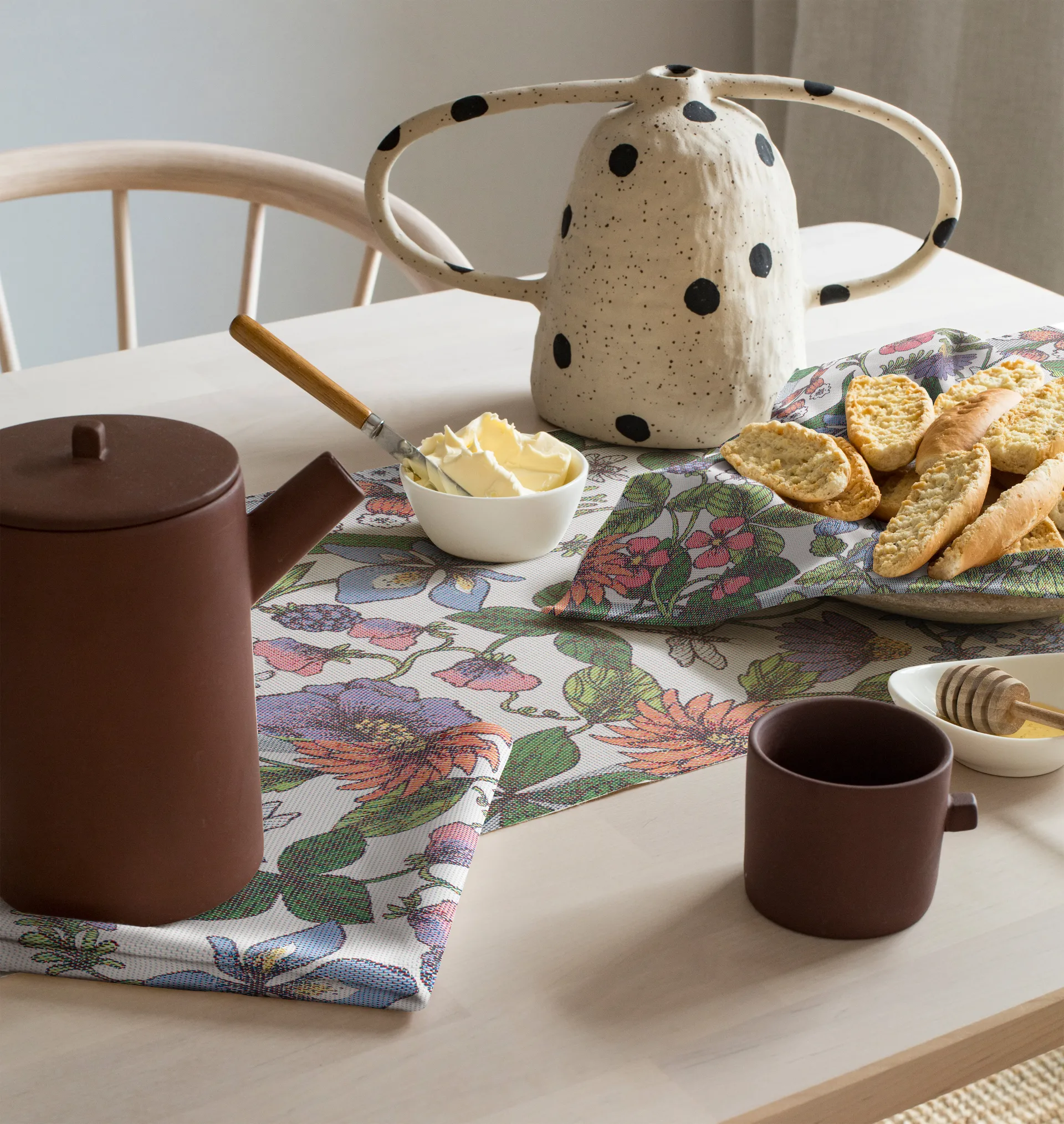 Runner Flora, 35x80 cm Ekelund Linneväveri