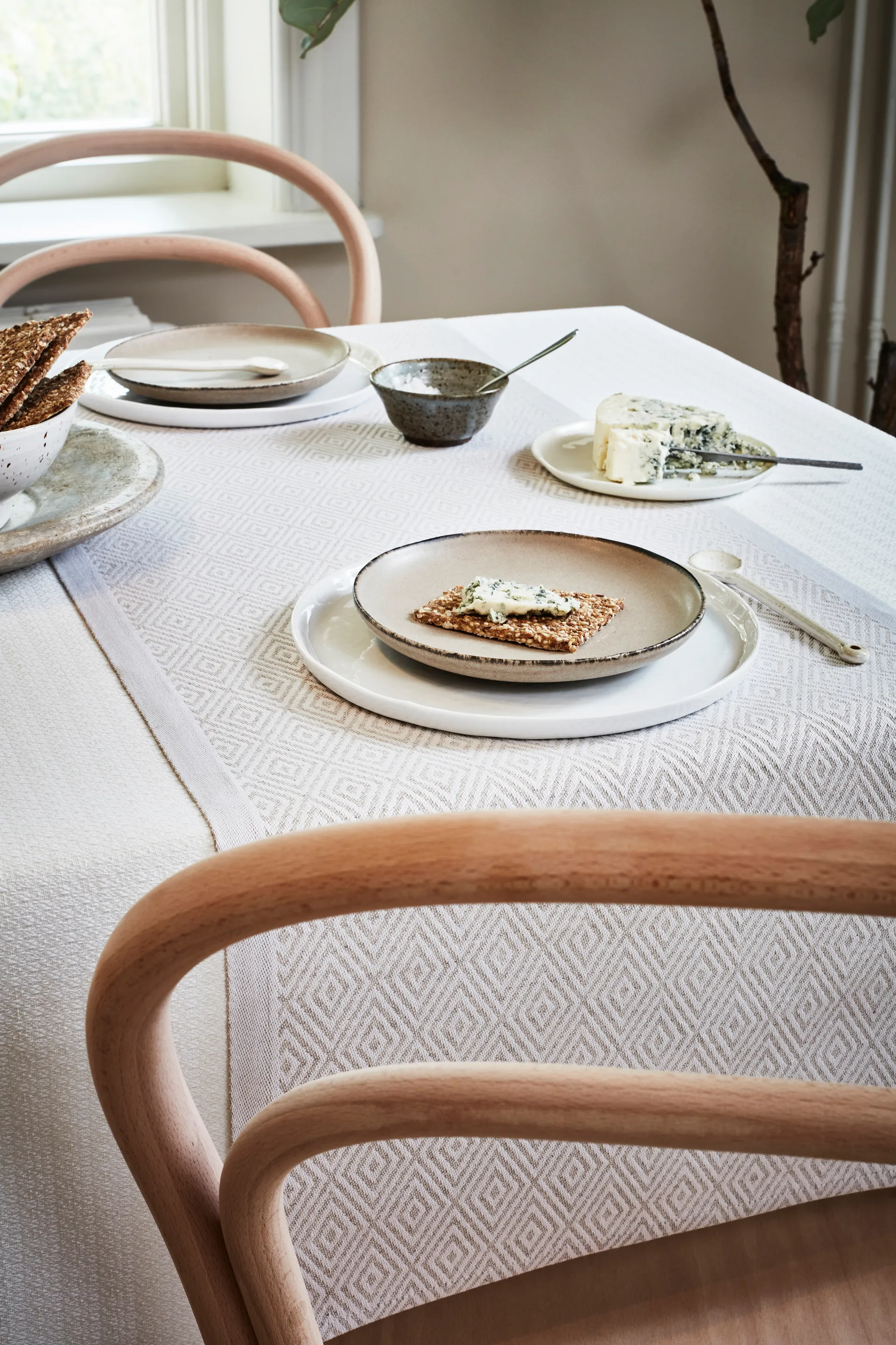 Runner Gåsöga non sbiancato, 35x120 cm Ekelund Linneväveri