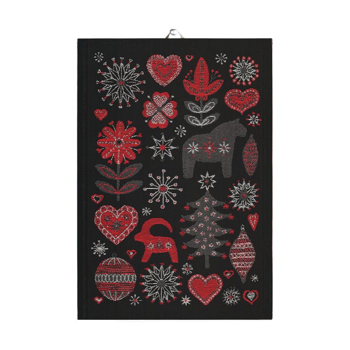 Strofinaccio da cucina Julnatt 35x50 cm - Nero - Ekelund Linneväveri