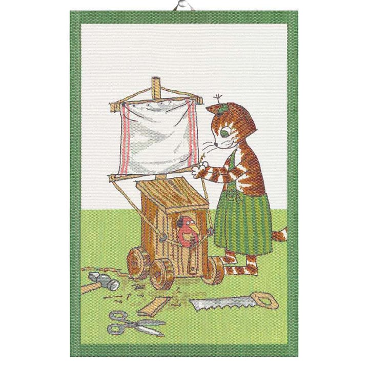 Strofinaccio Findus Bygger 40x60 cm, Multicolore Ekelund Linneväveri