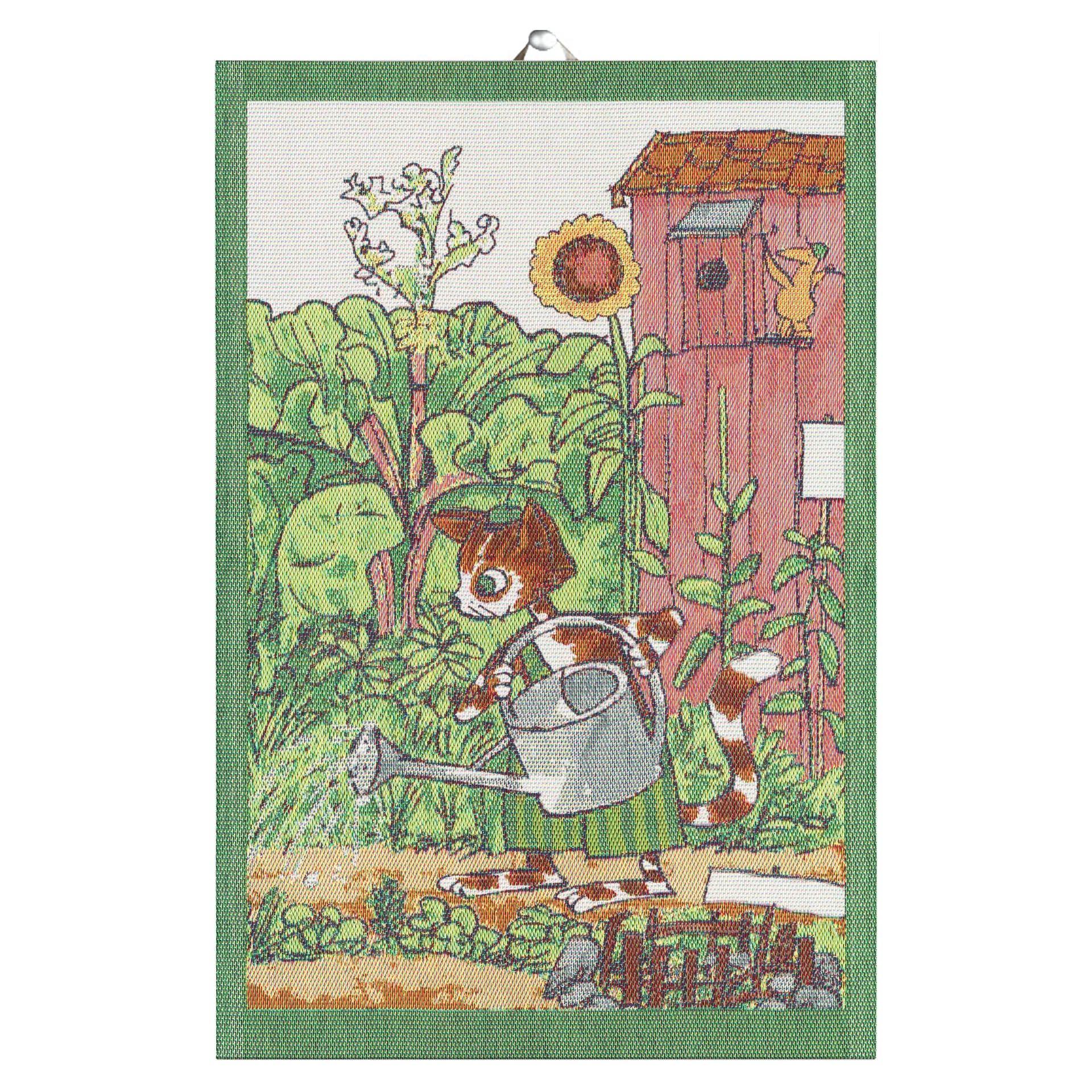 Strofinaccio Pettson & Findus, annaffiatoio Ekelund Linneväveri