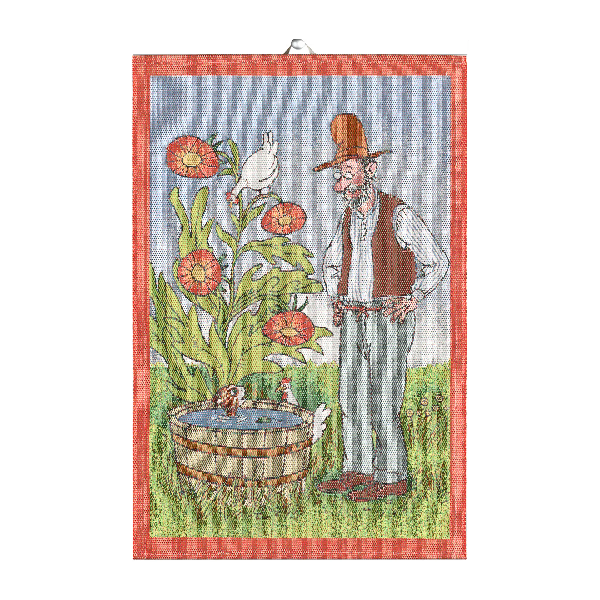 Strofinaccio Pettson & Findus, Findus fa il bagno Ekelund Linneväveri