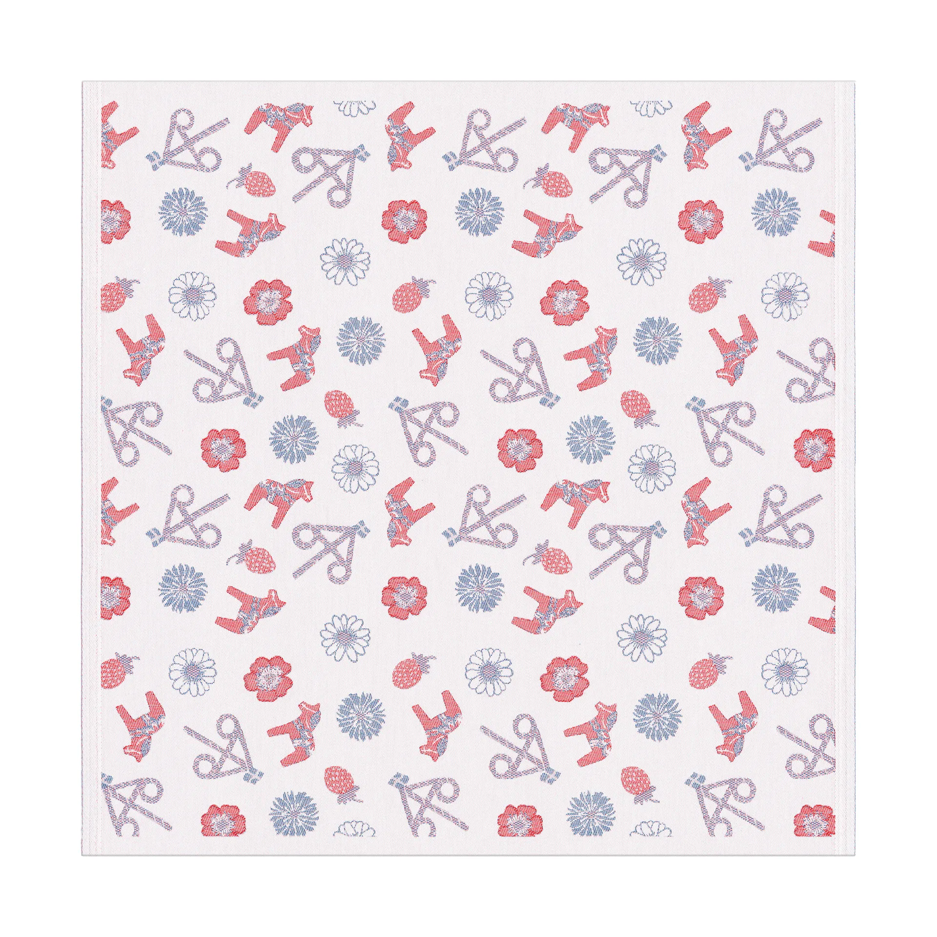 Tovaglia Dalasommar 75x75 cm, Blu Ekelund Linneväveri