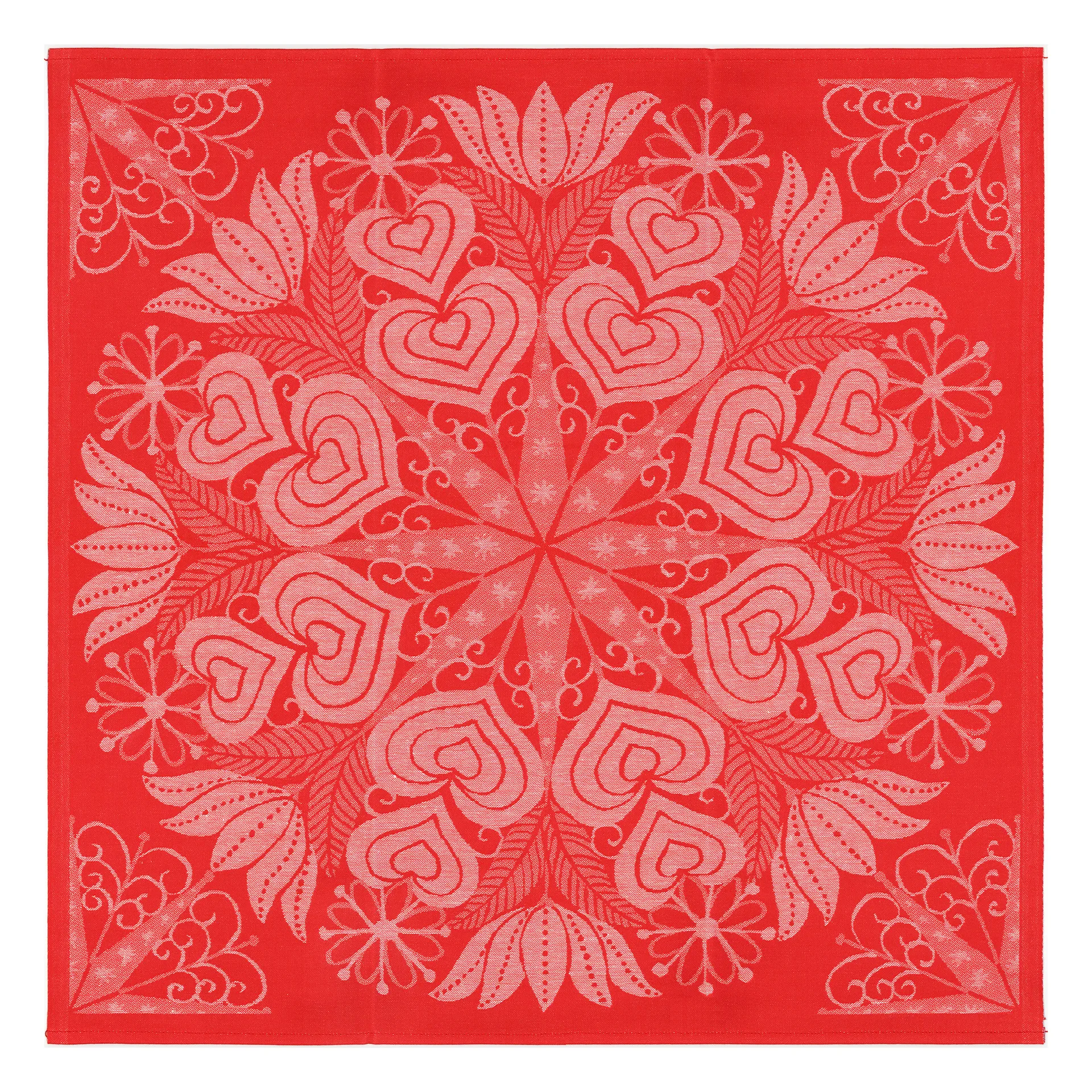 Tovaglia Hjärtbo 80x80 cm, Rosso Ekelund Linneväveri
