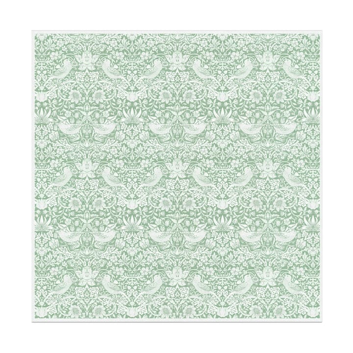 Tovaglia Strawberry Thief 150x150 cm - Verde - Ekelund Linneväveri