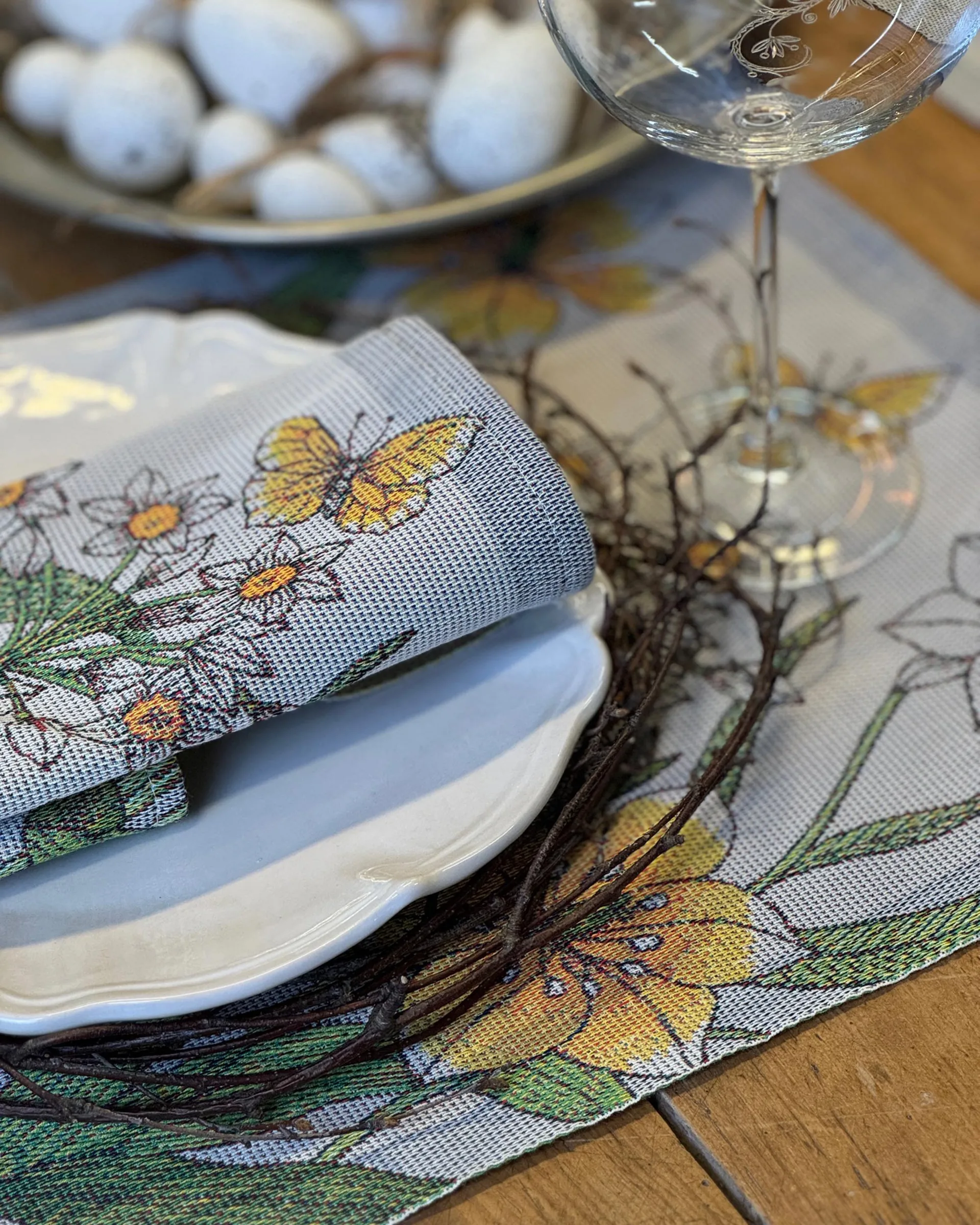 Tovaglietta Daffodil 35x48 cm, Giallo Ekelund Linneväveri