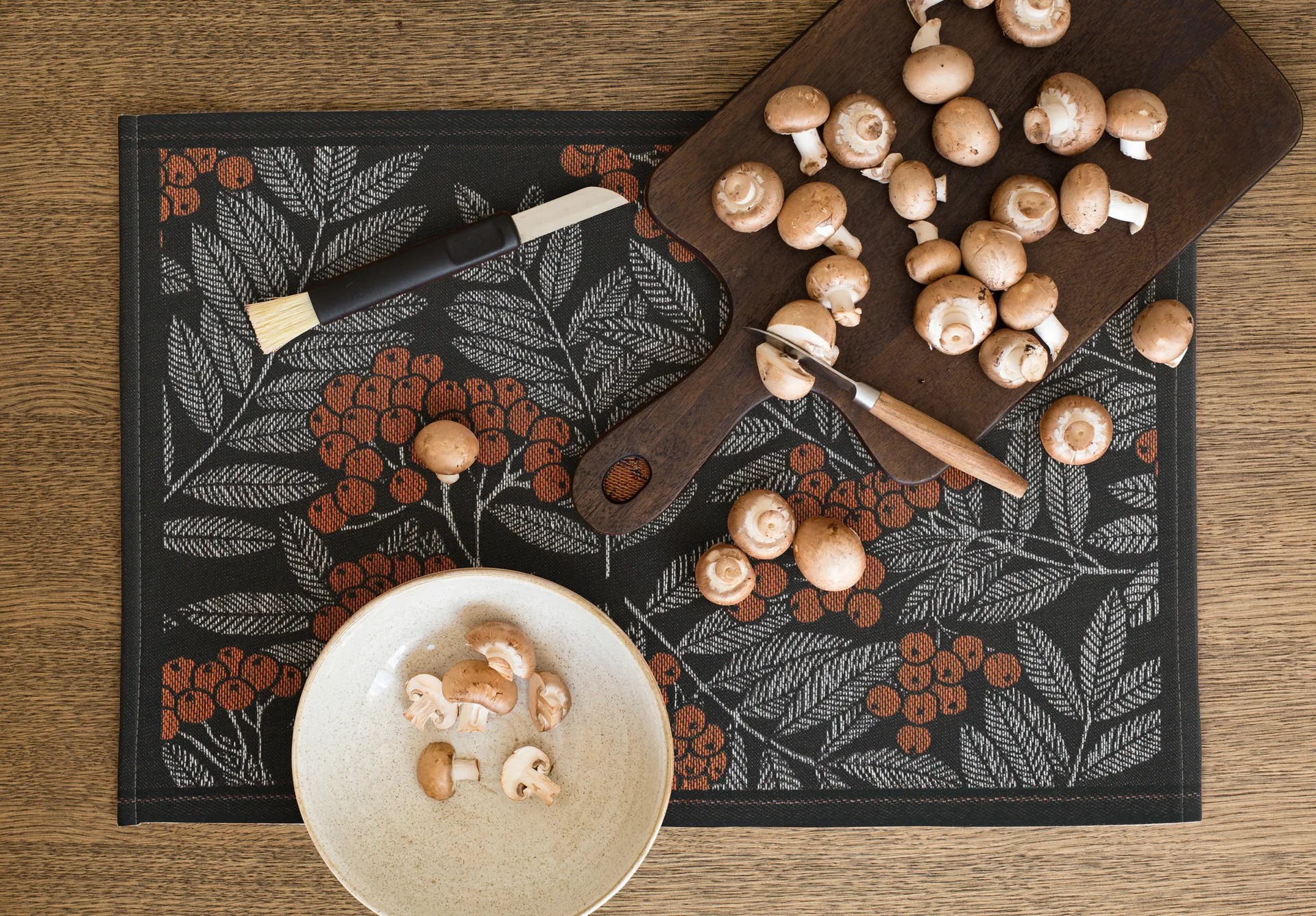 Tovaglietta Rönnbärsblad, 35x48 cm Ekelund Linneväveri