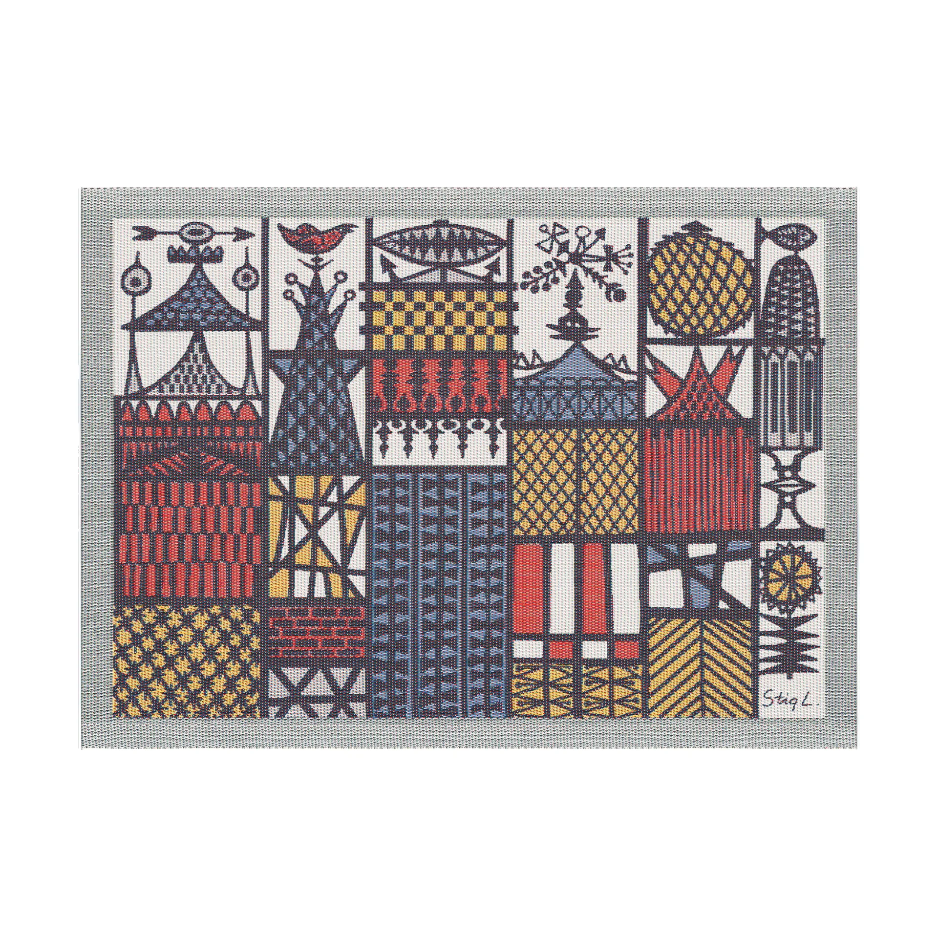 Tovaglietta Stadsdel 35x48 cm, Multi Ekelund Linneväveri