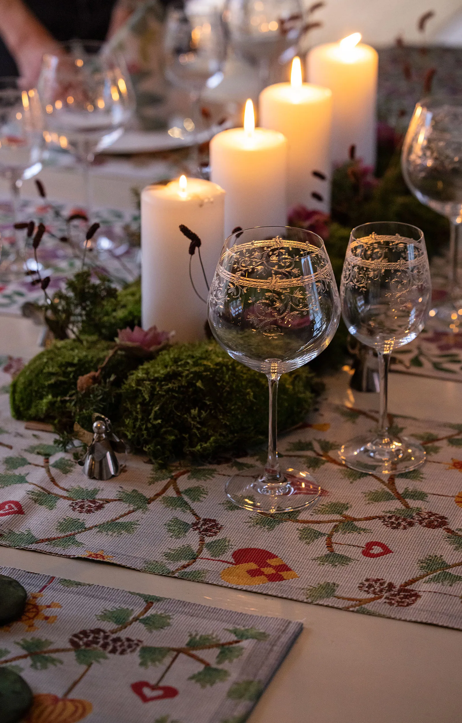 Tovagliolo di stoffa Julefröjd 35x35 cm, Multi Ekelund Linneväveri