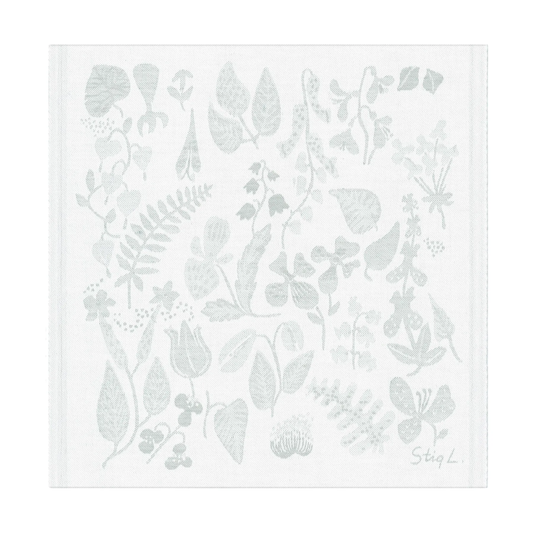 Tovagliolo Herbarium 35x35 cm, Grigio Ekelund Linneväveri