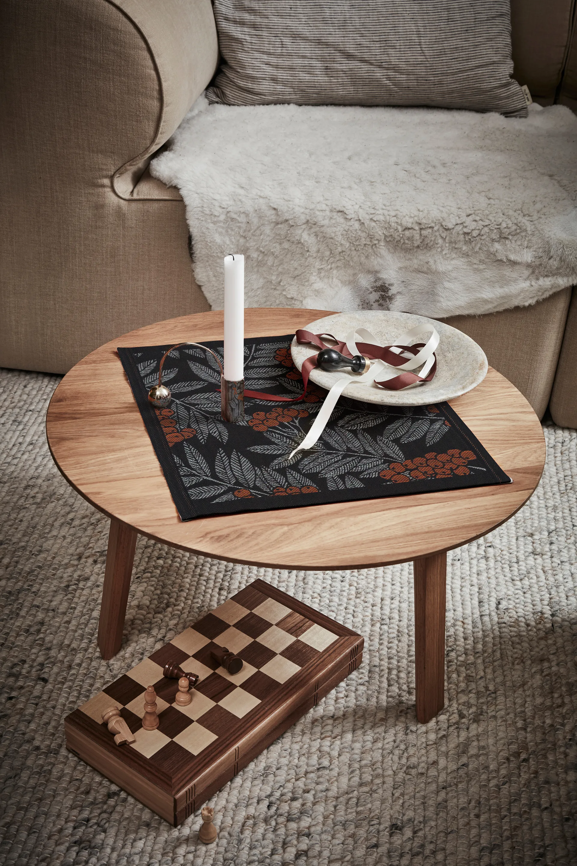 Tovagliolo Rönnbärsblad, 35x35 cm Ekelund Linneväveri