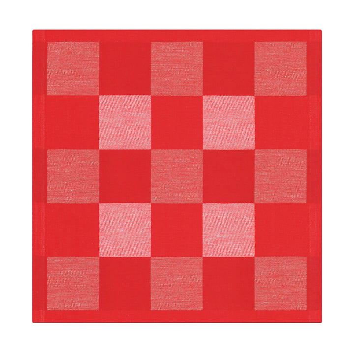 Tovagliolo Schack, rosso - 35x35 cm - Ekelund Linneväveri