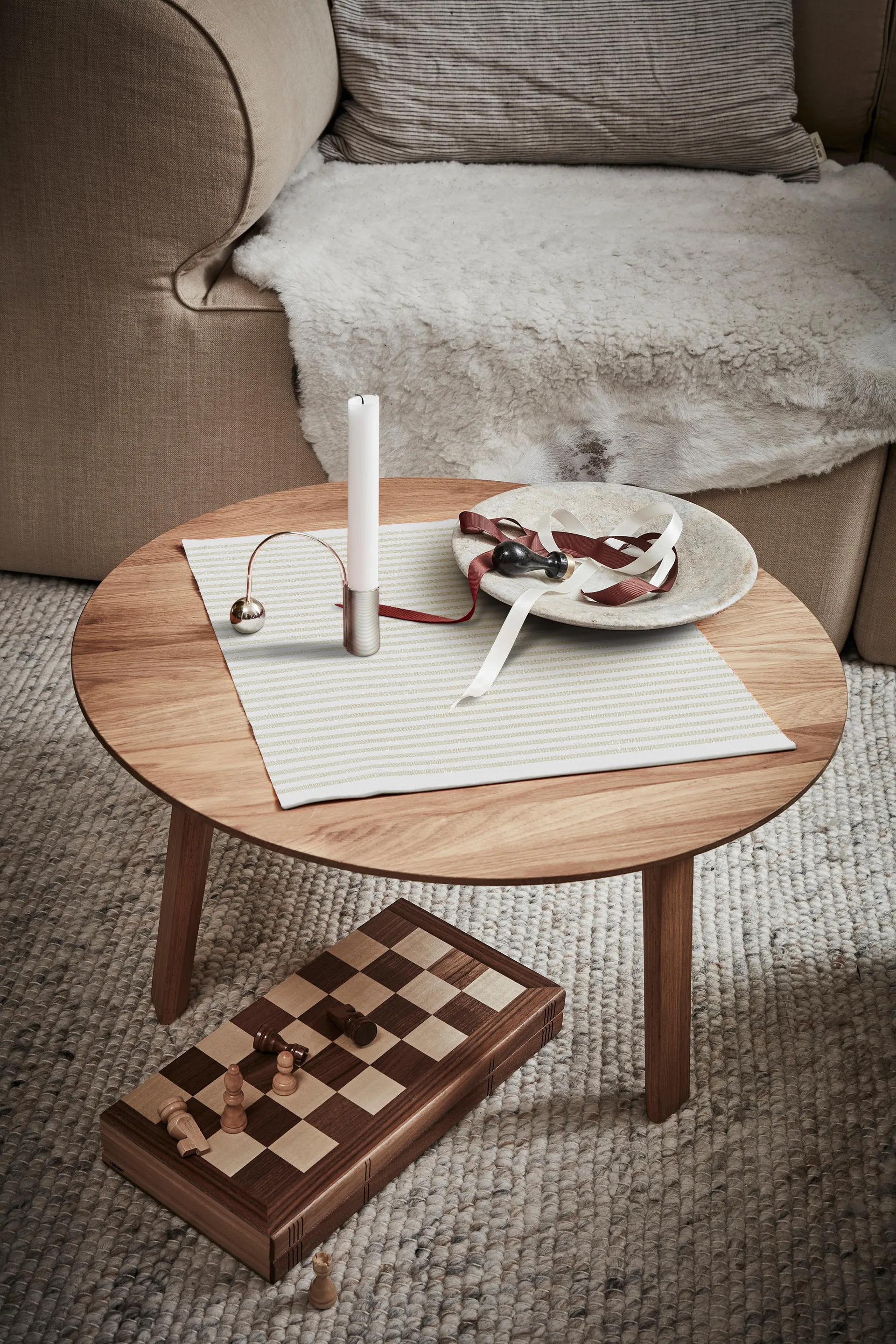 Tovagliolo Tvärs 50x50 cm, Sbiancato Ekelund Linneväveri