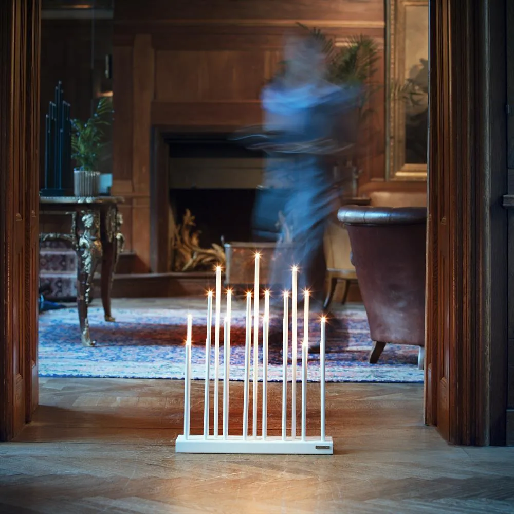 Portacandele elettrico Elflugan Grande, Bianco puro Elflugan