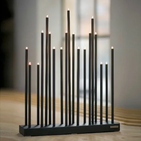 Portacandele elettrico Elflugan Grande, Grigio Elflugan