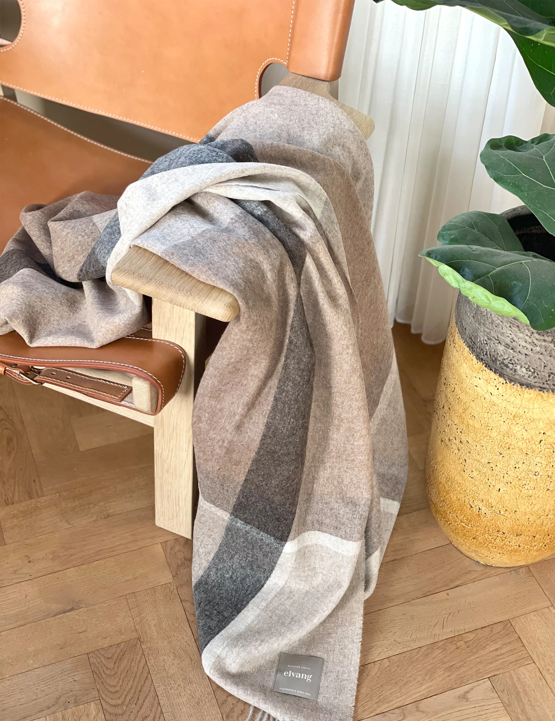 Plaid Manhattan, Beige Elvang Denmark