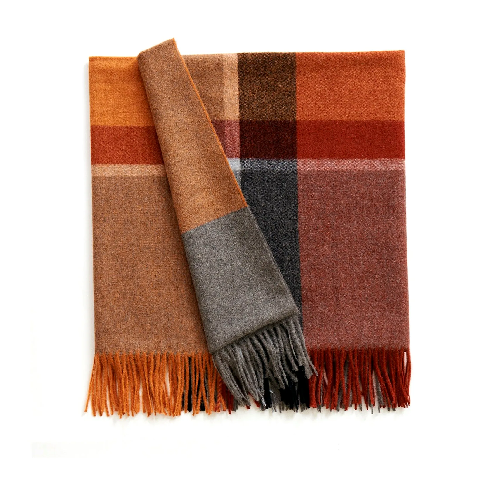 Plaid Manhattan, terracotta-red magma Elvang Denmark